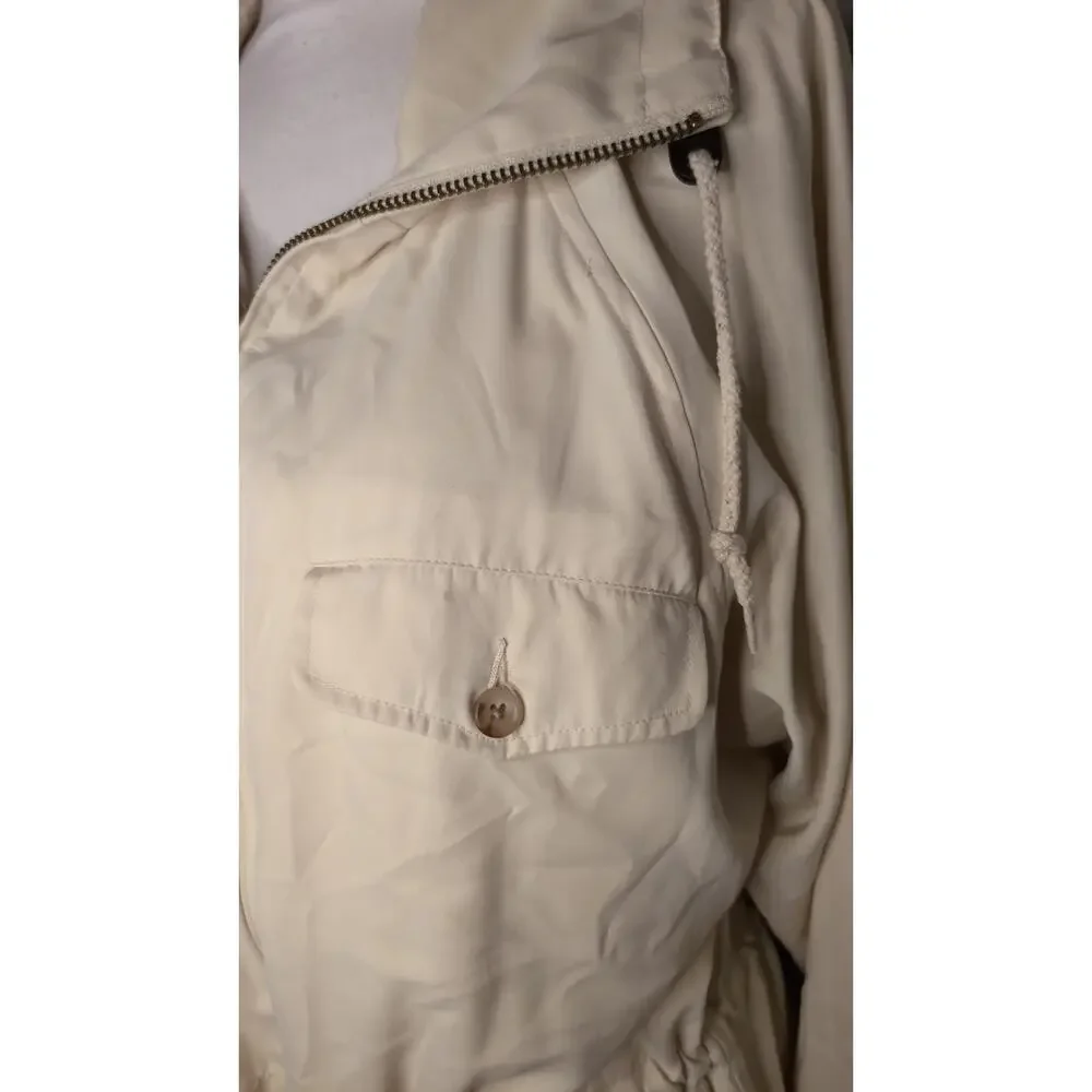 Ralph Lauren White Hooded Utility Jacket Small Anorak